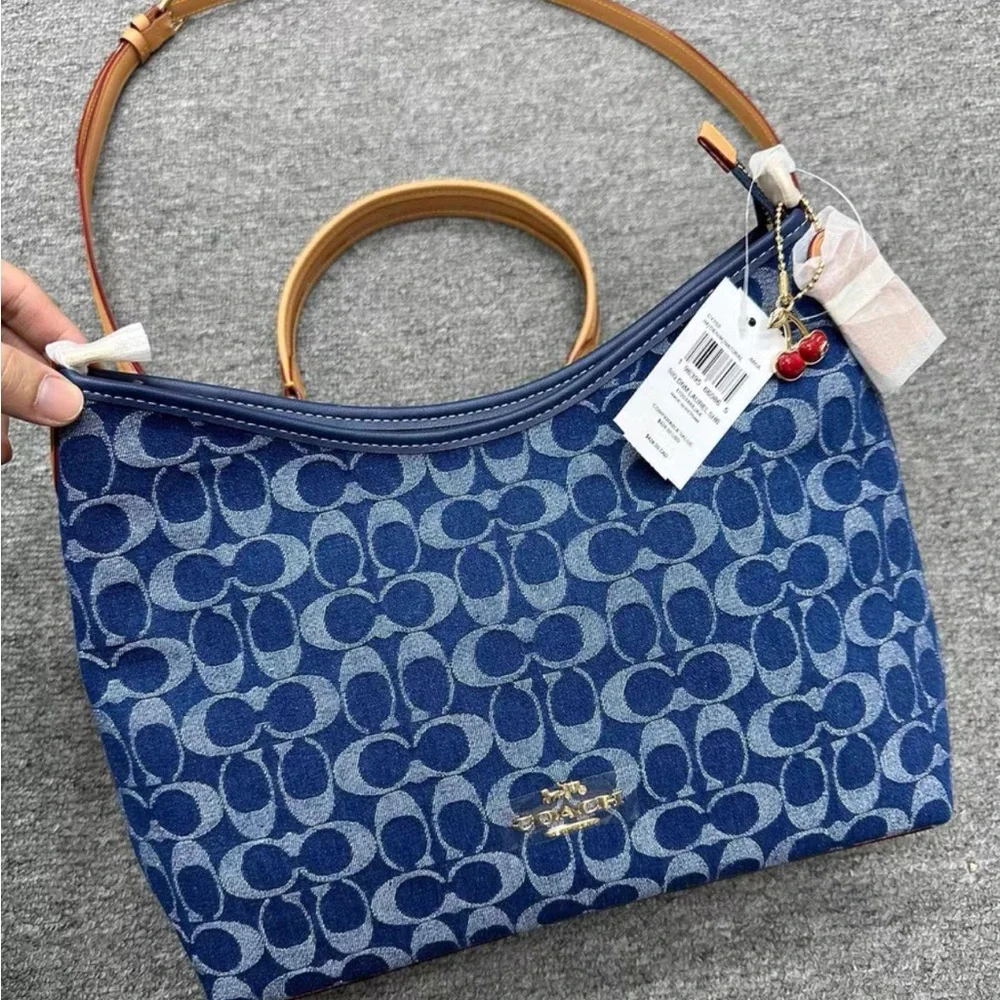 Coach Blue shoulder bag - Picture 2 of 6